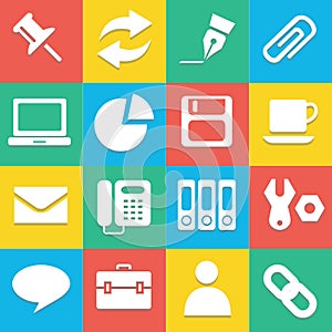 Colorful website icons set great for any use. Vector EPS10.