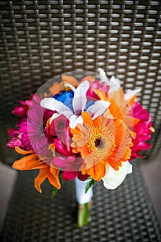 Colorful wedding bouquet