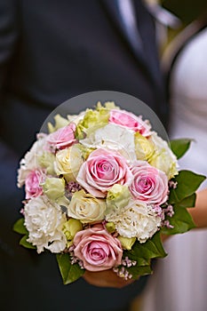 Colorful wedding bouquet, flowers
