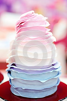 Colorful wedding cake