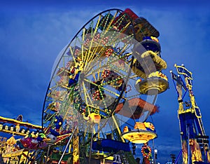 Colorful Wheel at Luna Park