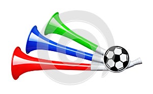 Colorful whistle soccer fan