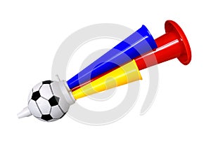 Colorful whistle soccer fan