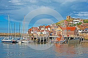 Colorful Whitby scenic tourist destination