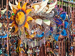 Colorful wind chimes