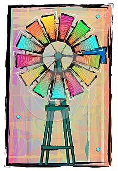 Colorful Windmill