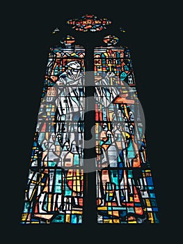 Colorful Window of Saint Peter and Saint Paul