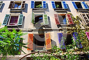 Colorful window shutters