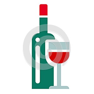 Colorful wine icon