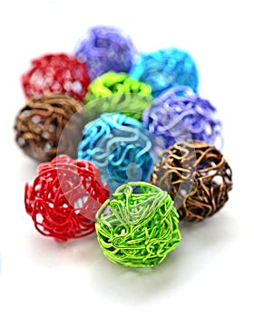 Colorful wire balls