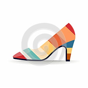 Colorful Women\'s Shoe Vector - Abstract Design Inspired By Felipe Pantone