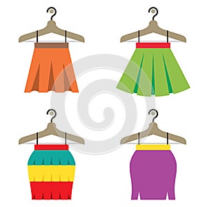 Colorful Women Skirts With Hangers