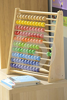 Colorful wooden abacus toy