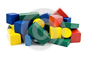 Colorful wooden bricks