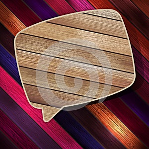 Colorful wooden bubble speech. EPS 10