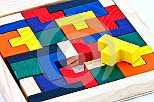 Colorful wooden puzzle