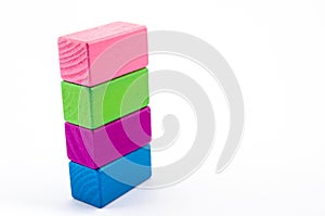 Colorful wooden toy block