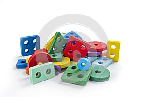 Colorful wooden toys