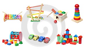 Colorful wooden toys