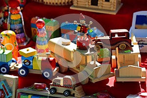 Colorful wooden toys