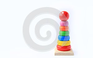 Colorful wooden toys for kids