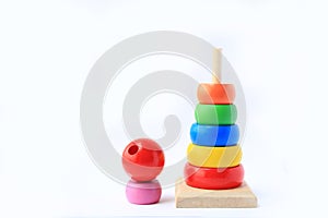 Colorful wooden toys for kids