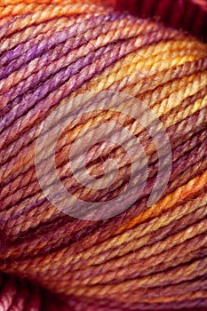 Colorful wool yarn ball