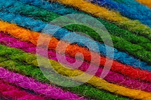 Colorful wool yarn