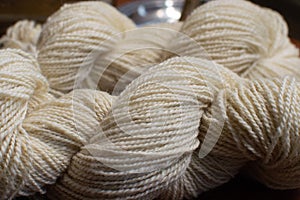 Colorful wool yarn for knitting