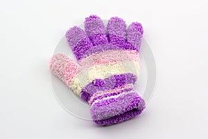 Colorful woolen glove of children.