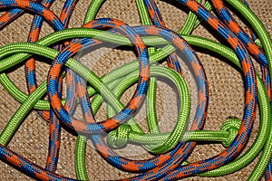 Colorful wrapped ropes