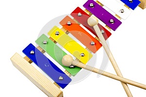 Colorful Xylophone Isolated on White