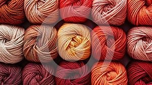 The colorful yarn balls.AI generated image photo