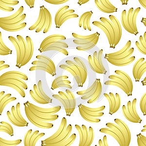Colorful yellow bananas fruits seamless pattern eps10