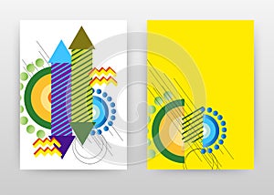 Colorful yellow green blue design for annual report, brochure, flyer, poster. Abstract yellow white background vector illustration