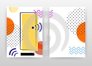 Colorful yellow, orange, blue design for annual report, brochure, flyer, poster. Abstract yellow, orange background vector
