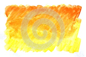Colorful yellow orange and red watercolor background for wallpap