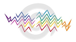 Colorful Zigzag Lines Pattern, Vibrant Abstract Texture, vector design Generative AI