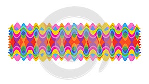 Colorful Zigzag Pattern: Dynamic Abstract Border Design, vector design Generative AI