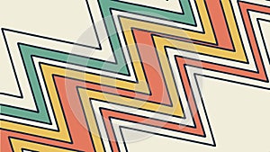 Colorful zigzag pattern with dynamic lines, abstract background design vector design Generative AI