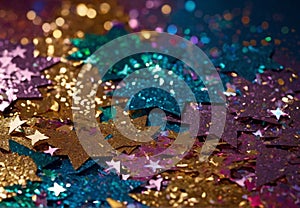 Colorfull Background: Sparkling Glitter Confetti