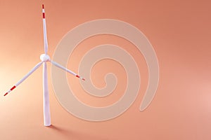 colorfull infinite background miniature windmill sustainablity renewable energy concept 3d illustration