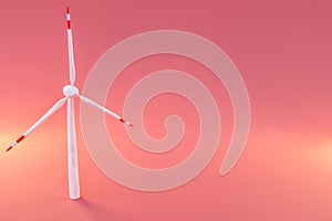 colorfull infinite background miniature windmill sustainablity renewable energy concept 3d illustration