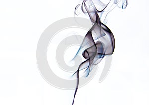 Colorfull isolated incense smoke art