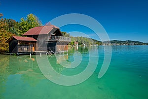 Colorfull lake, called WÃ¶rthersee Austria