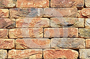 Colorfull Old, Vintage Luxury Ceramic Clinker Brick Textured Wall photo