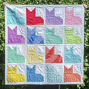 Colorfull quilt thirty six and a half square inches front