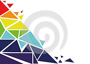 Colorfull trangle background vector for design