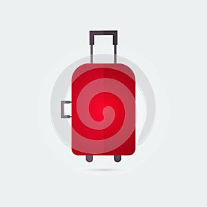 Colorfull Travel bag, suitcase flat icon. Vector illustration