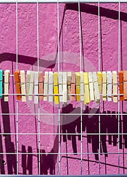 Colorfull wash clip - Burano, Italy